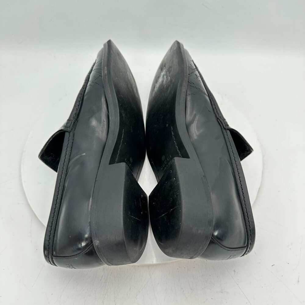 Gucci Men Size UK 8.5D US 9 Black Leather Pull On Penny Loafer Dress Shoes - Picture 6 of 12